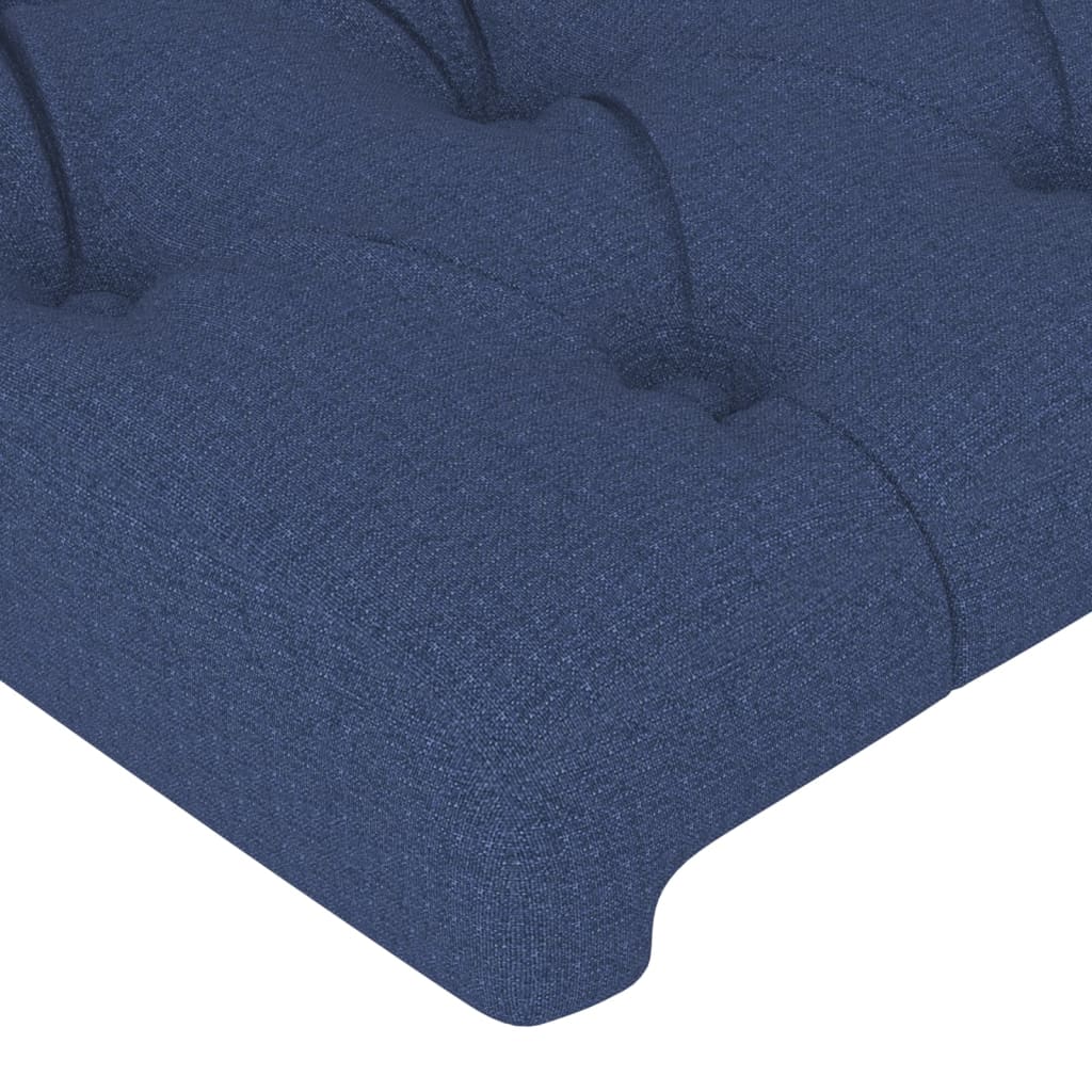Kopfteil Blau 160 x 7 x 118/128 cm Stoff