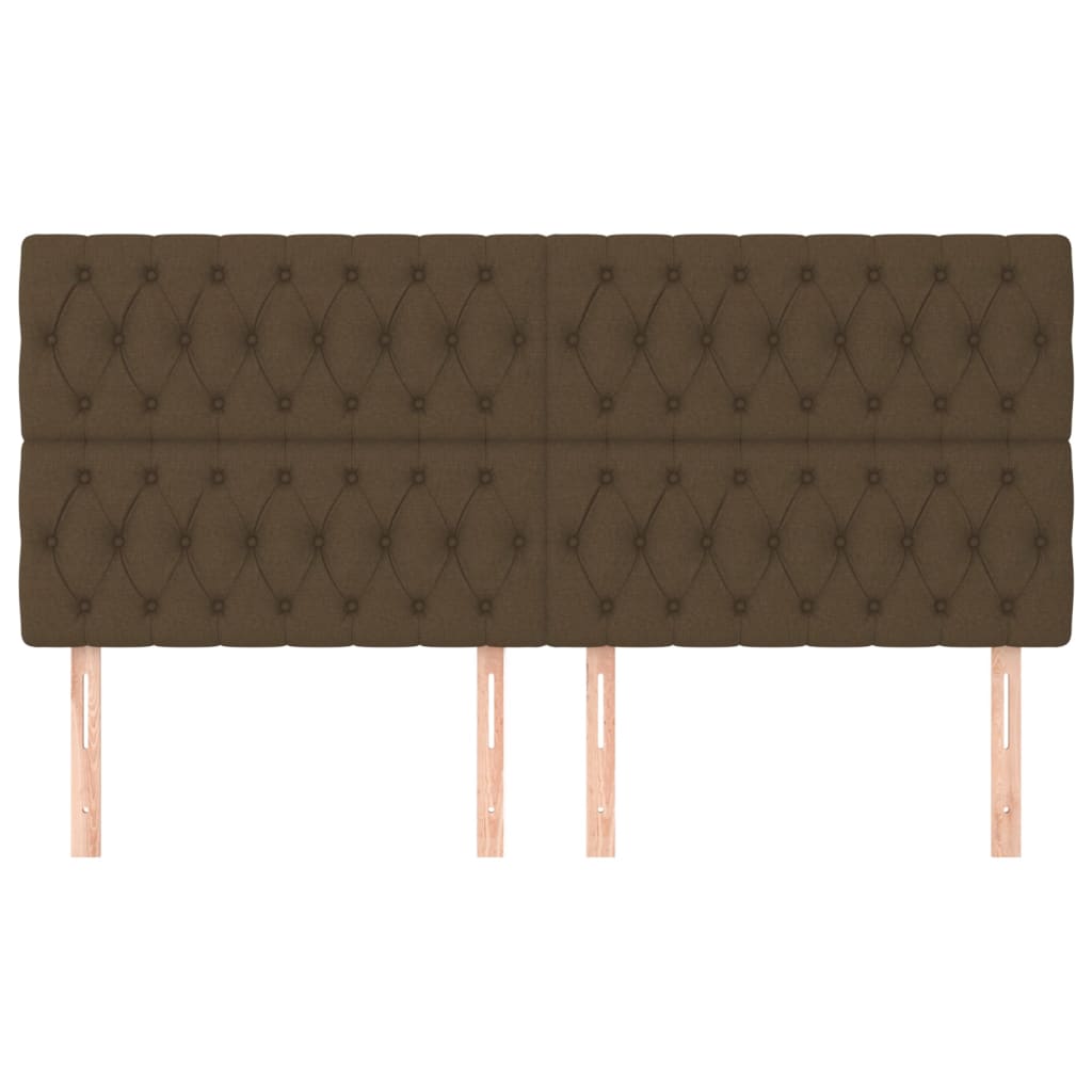Kopfteil Dunkelbraun 180 x 7 x 118/128 cm Stoff