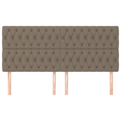 Kopfteil Taupe 180x7x118/128 cm Stoff