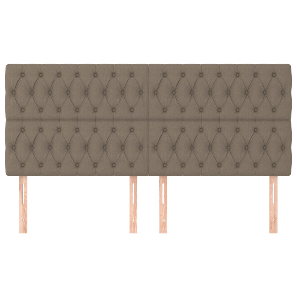 Kopfteil Taupe 180x7x118/128 cm Stoff