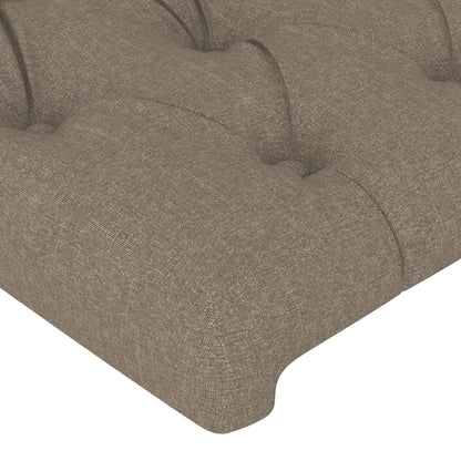 Kopfteil Taupe 180x7x118/128 cm Stoff