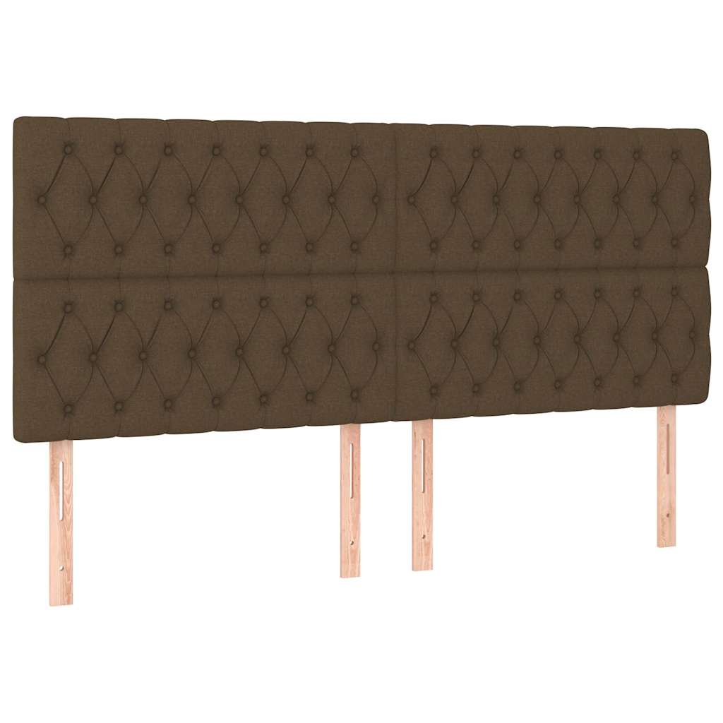Kopfteil Dunkelbraun 200 x 7 x 118/128 cm Stoff