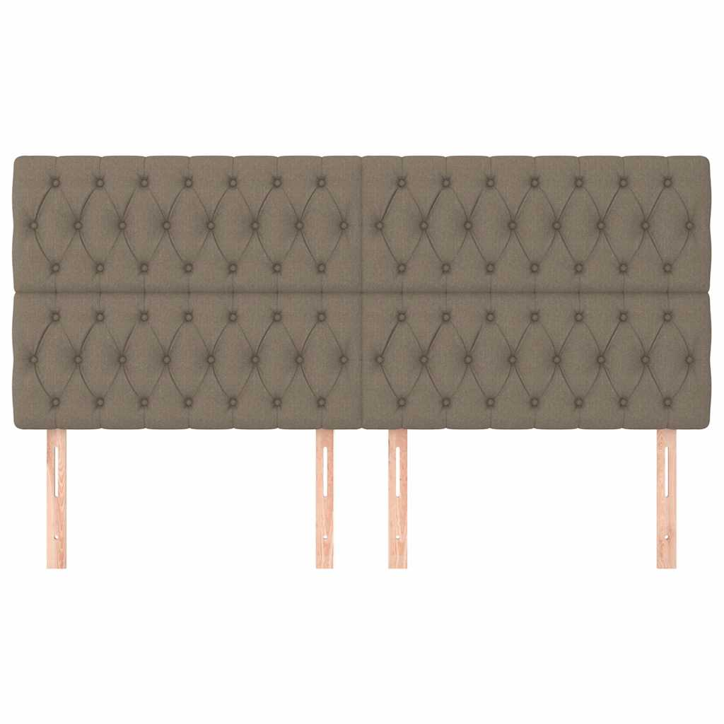 Kopfteil Taupe 200 x 7 x 118/128 cm Stoff