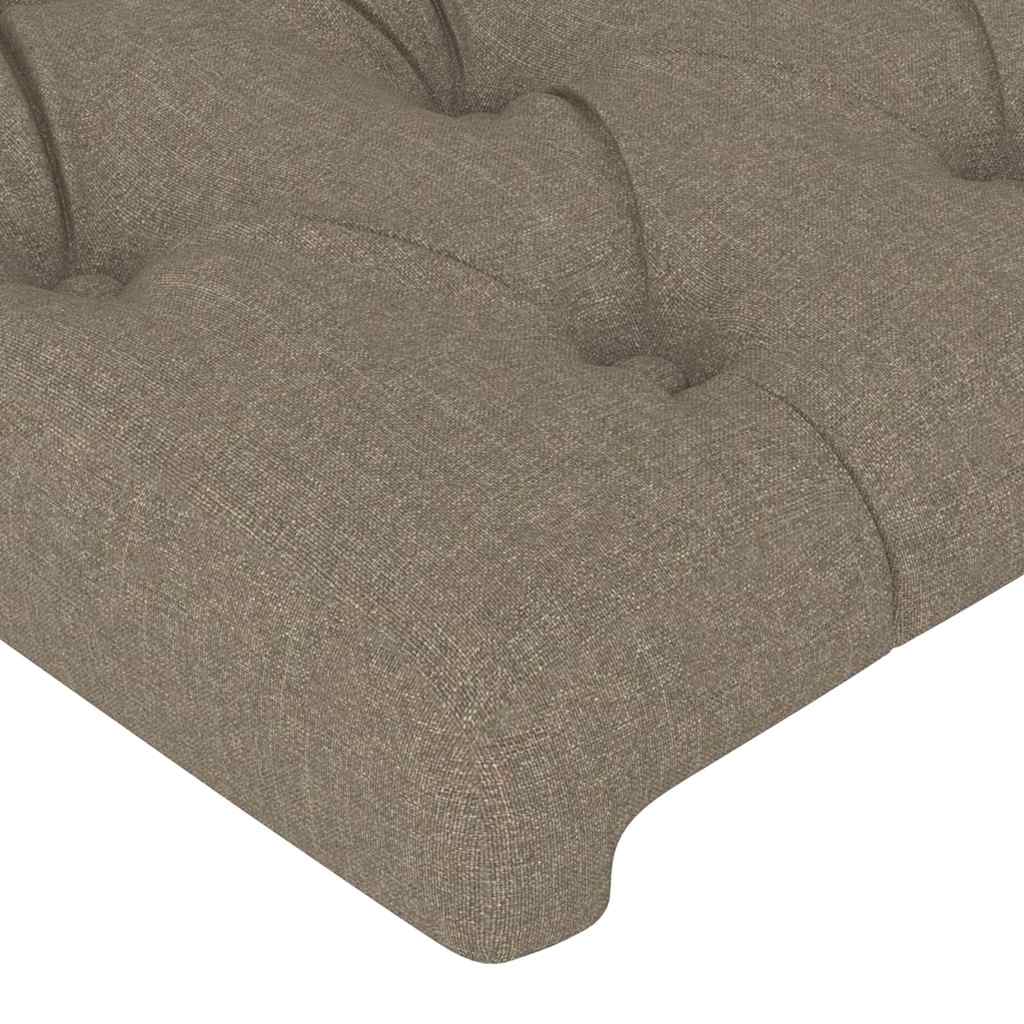 Kopfteil Taupe 200 x 7 x 118/128 cm Stoff