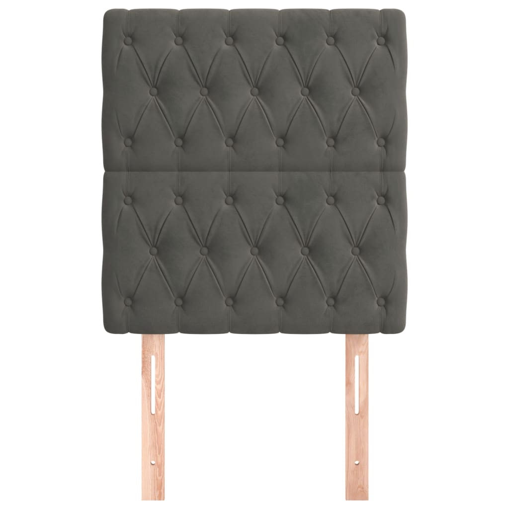 Kopfteil Dunkelgrau 80x7x118/128 cm Samt