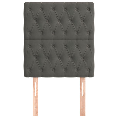 Kopfteil Dunkelgrau 80x7x118/128 cm Samt