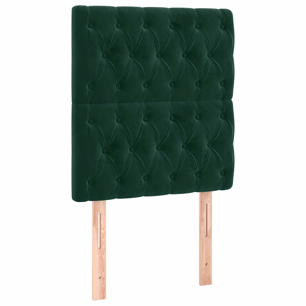 Kopfteil Dunkelgrün 80x7x118/128 cm Samt