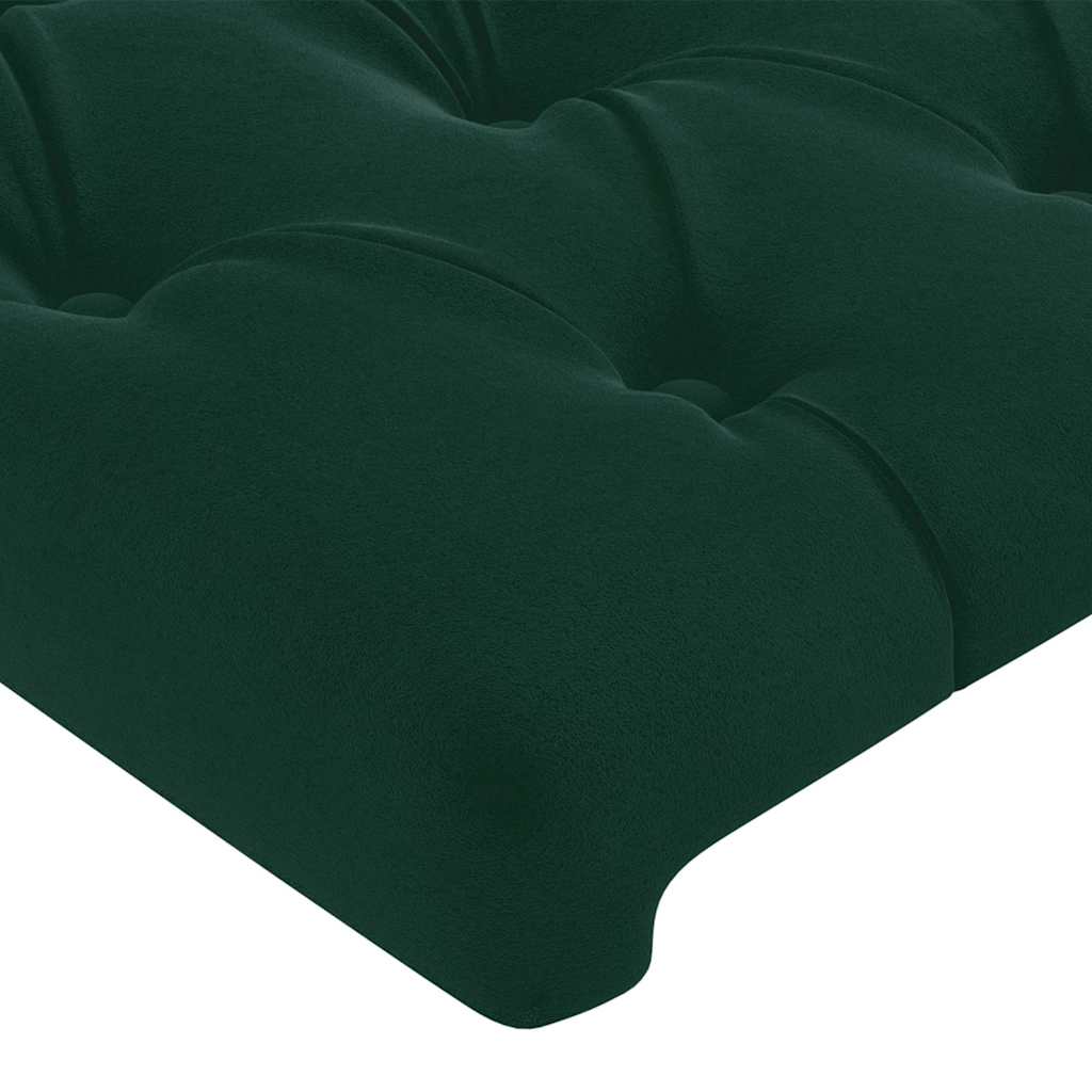 Kopfteil Dunkelgrün 80x7x118/128 cm Samt
