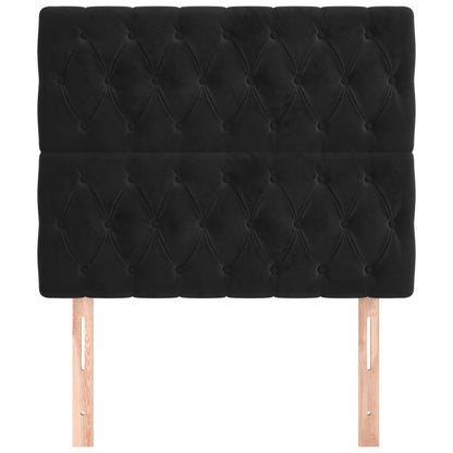 Kopfteil Schwarz 90x7x118/128 cm Samt