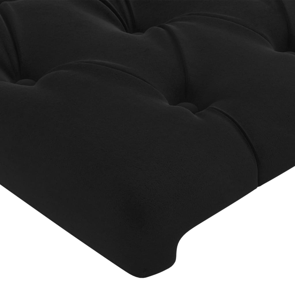 Kopfteil Schwarz 90x7x118/128 cm Samt