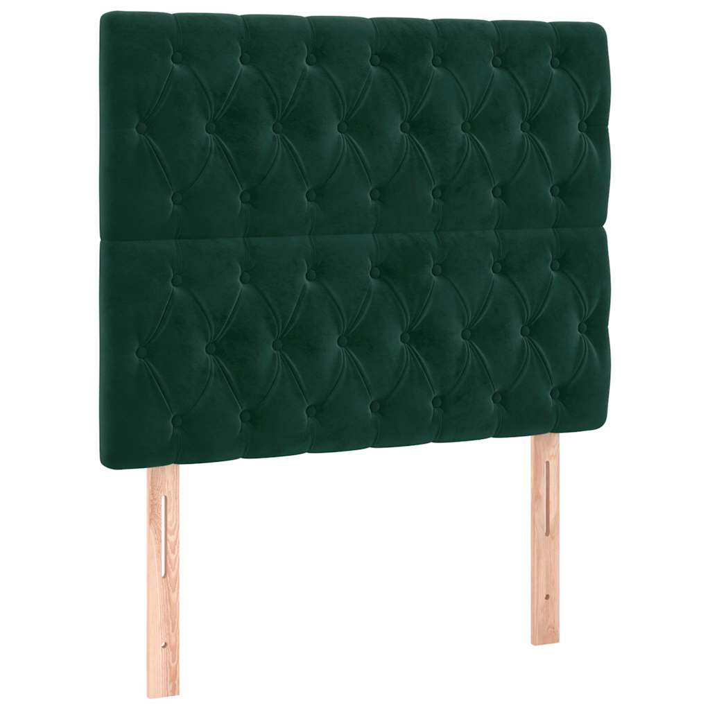 Kopfteil Dunkelgrün 90x7x118/128 cm Samt