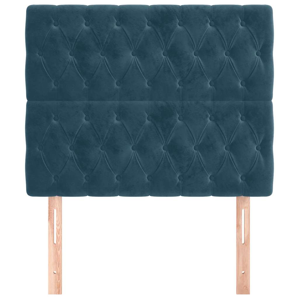 Kopfteil Dunkelblau 90x7x118/128 cm Samt