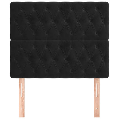 Kopfteil Schwarz 100 x 7 x 118/128 cm Samt