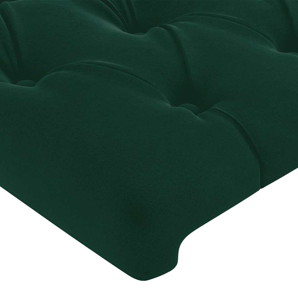 Kopfteil Dunkelgrün 100x7x118/128 cm Samt