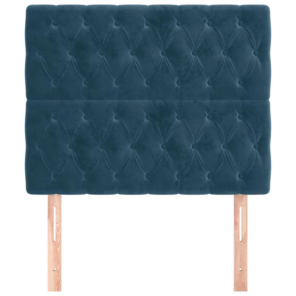 Kopfteil Dunkelblau 100 x 7 x 118/128 cm Samt