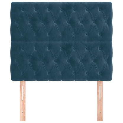 Kopfteil Dunkelblau 100 x 7 x 118/128 cm Samt