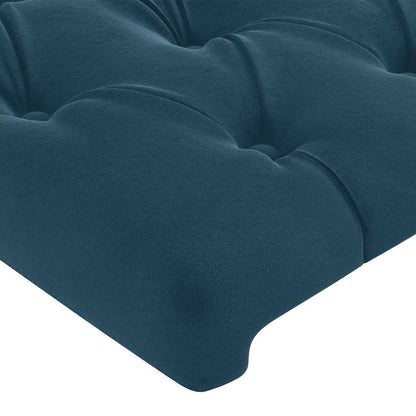 Kopfteil Dunkelblau 100 x 7 x 118/128 cm Samt
