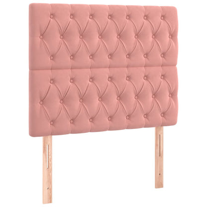 Kopfteil Rosa 100 x 7 x 118/128 cm Samt