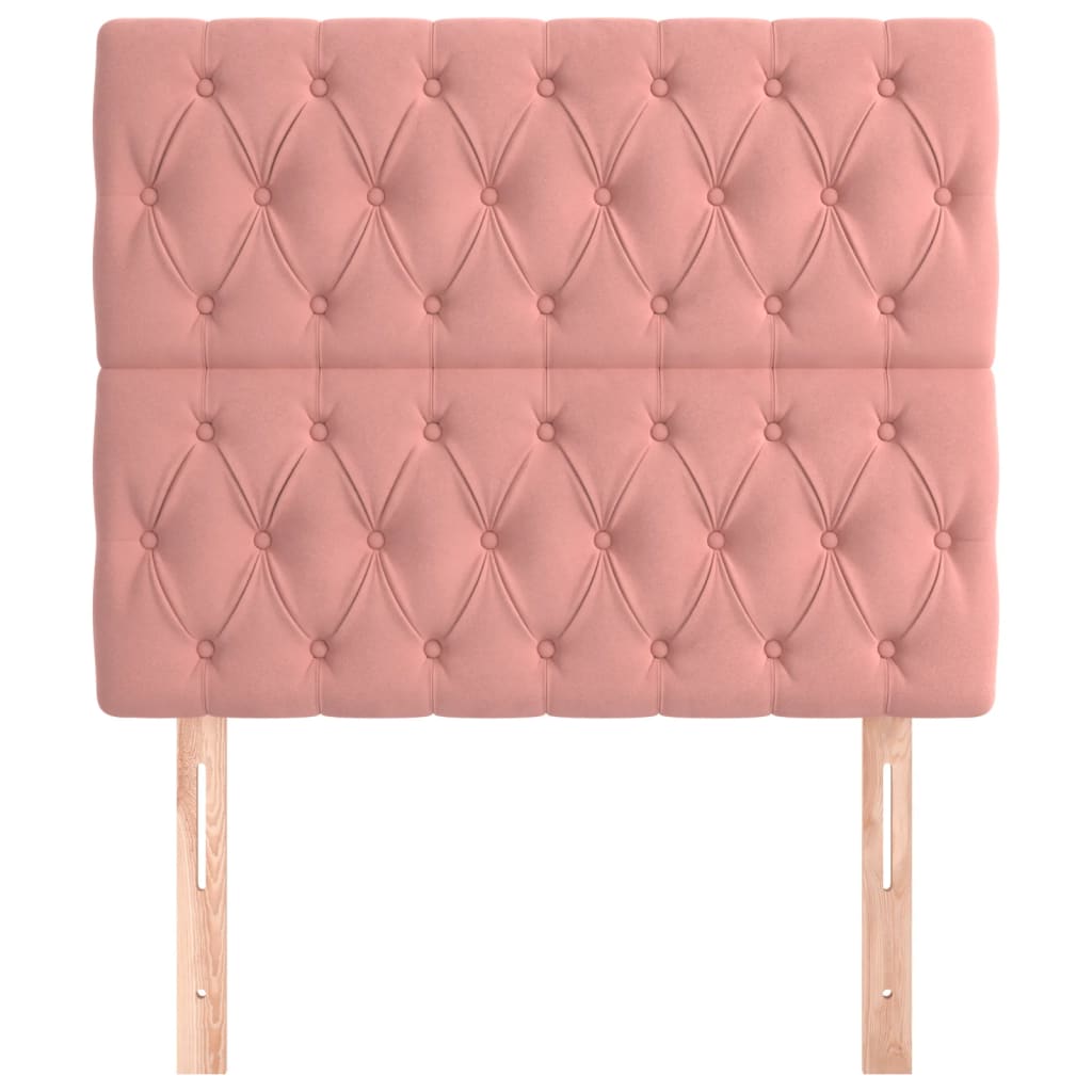Kopfteil Rosa 100 x 7 x 118/128 cm Samt