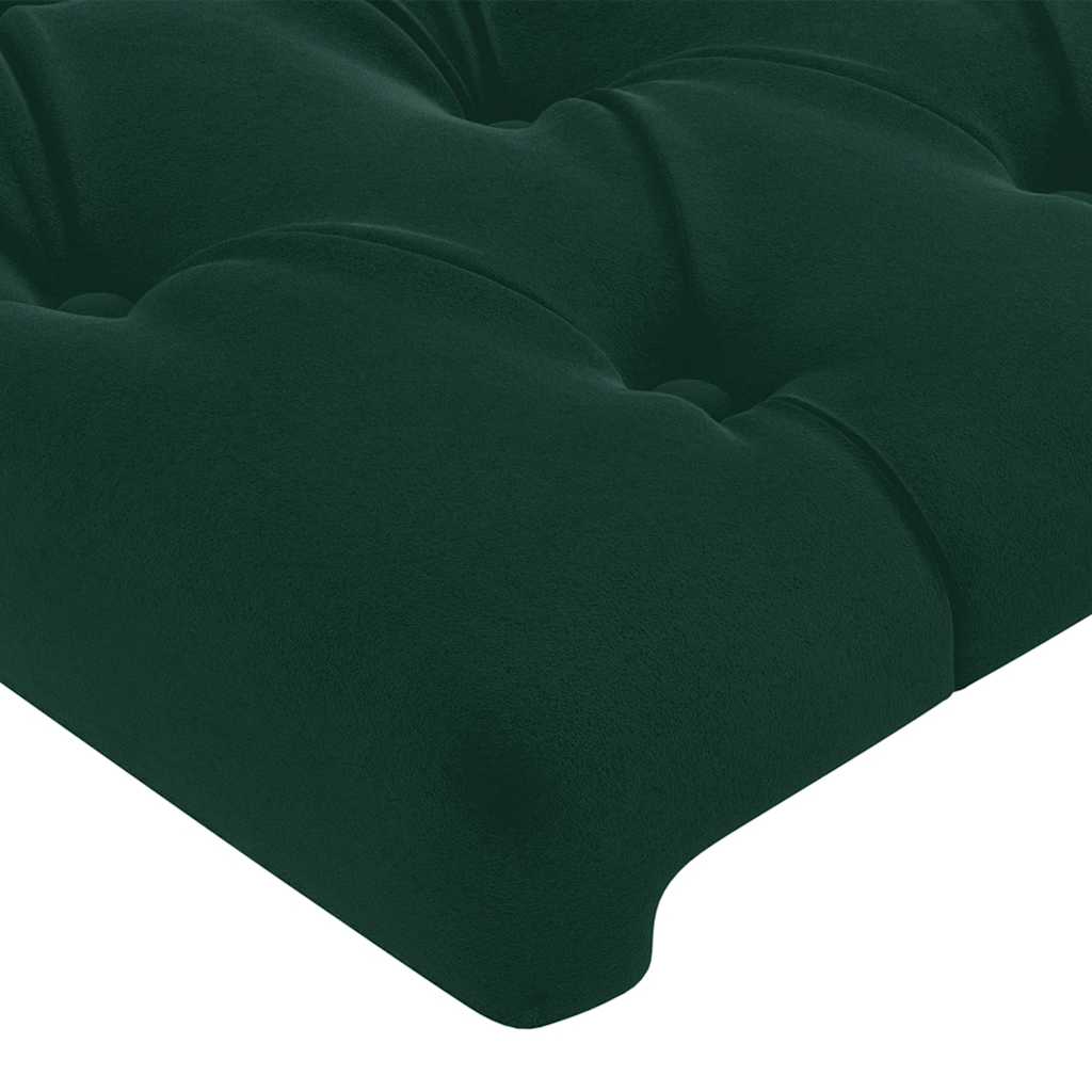 Kopfteil Dunkelgrün 160 x 7 x 118/128 cm Samt