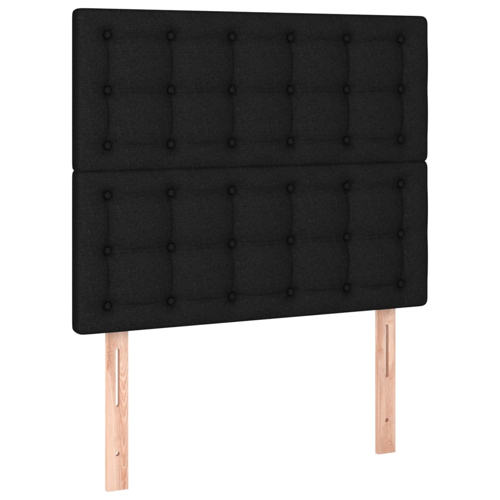 Kopfteil Schwarz 80x5x118/128 cm Stoff