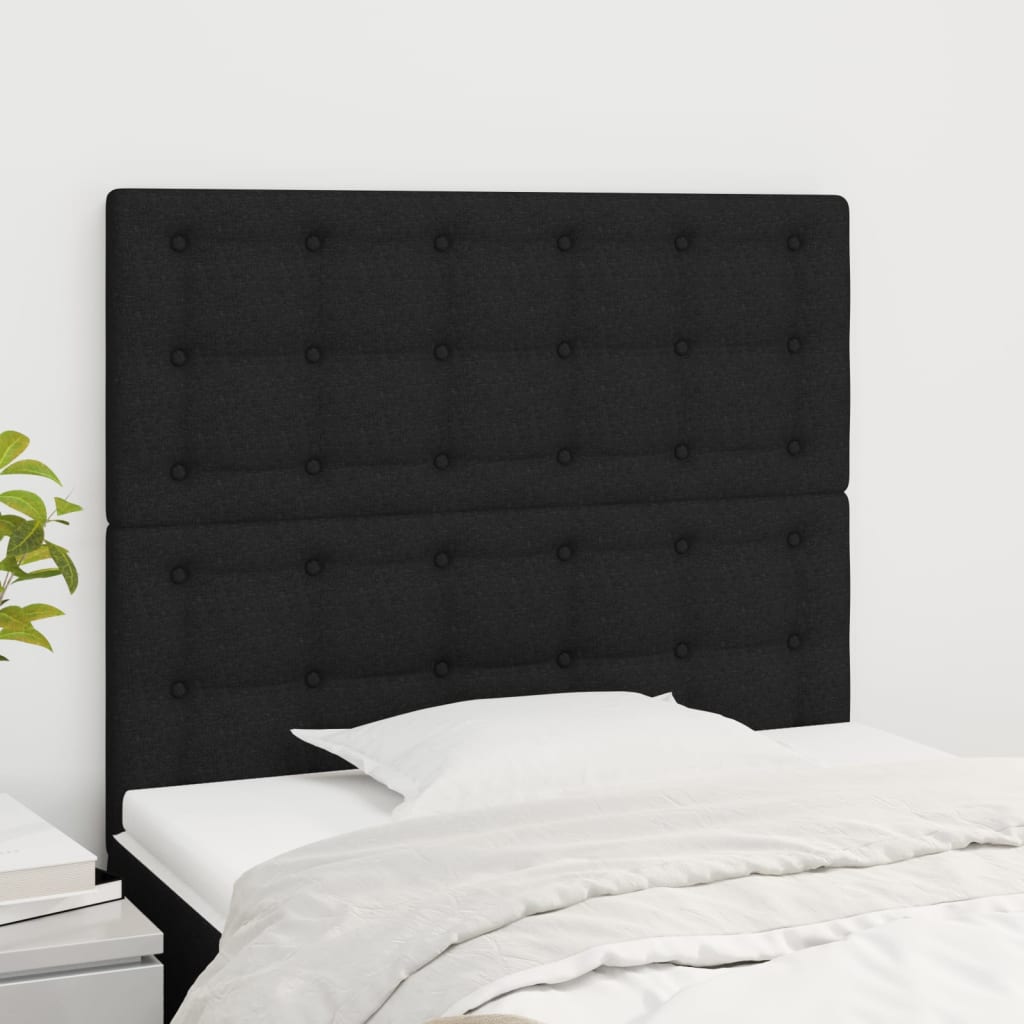 Kopfteil Schwarz 80x5x118/128 cm Stoff
