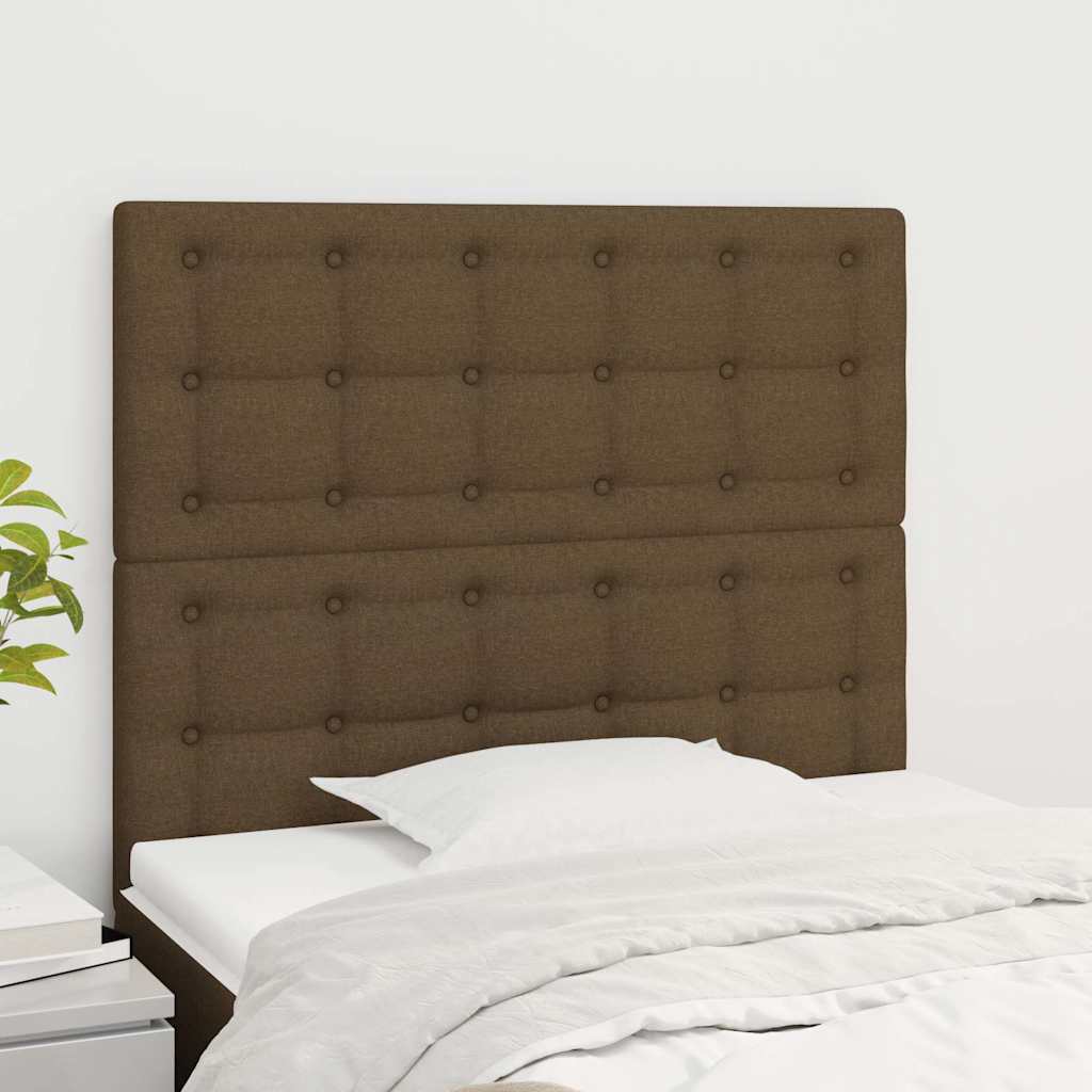 Kopfteil Dunkelbraun 80x5x118/128 cm Stoff