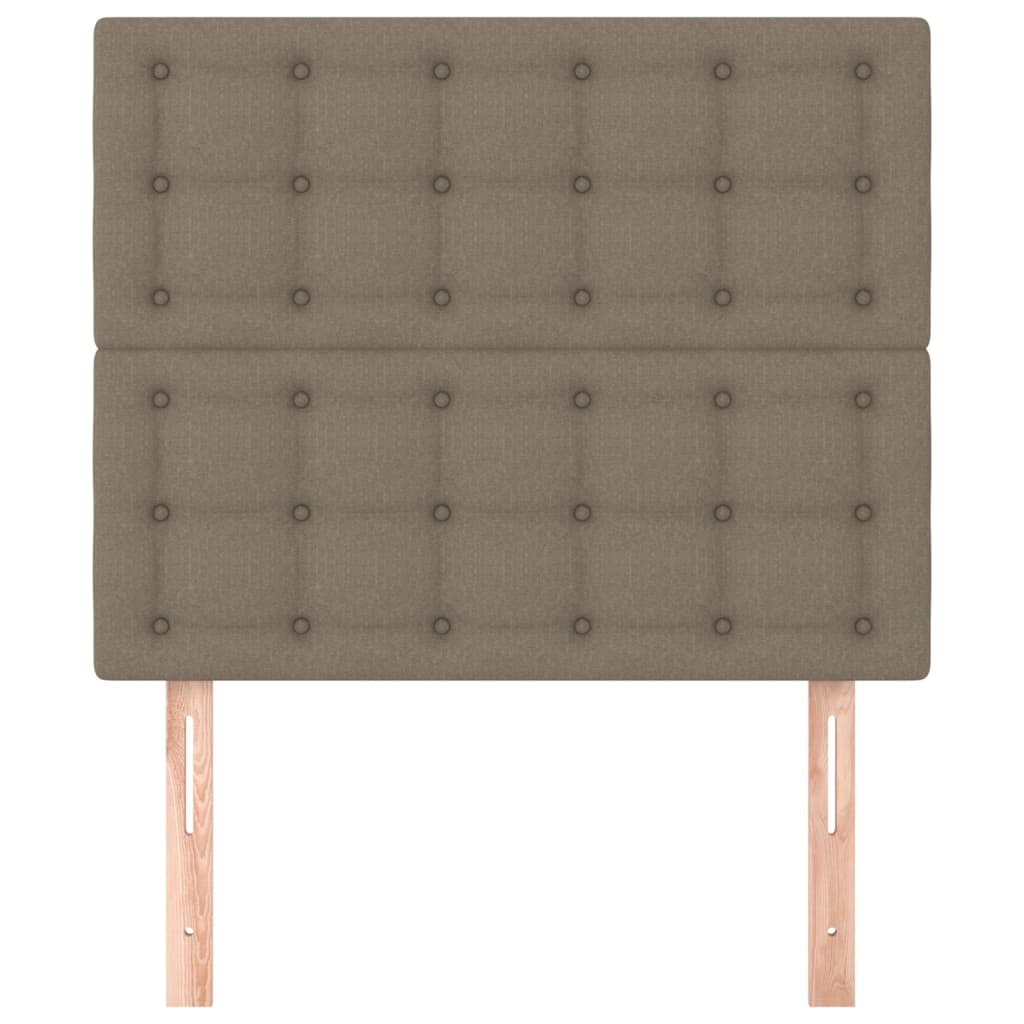 Kopfteil Taupe 80x5x118/128 cm Stoff