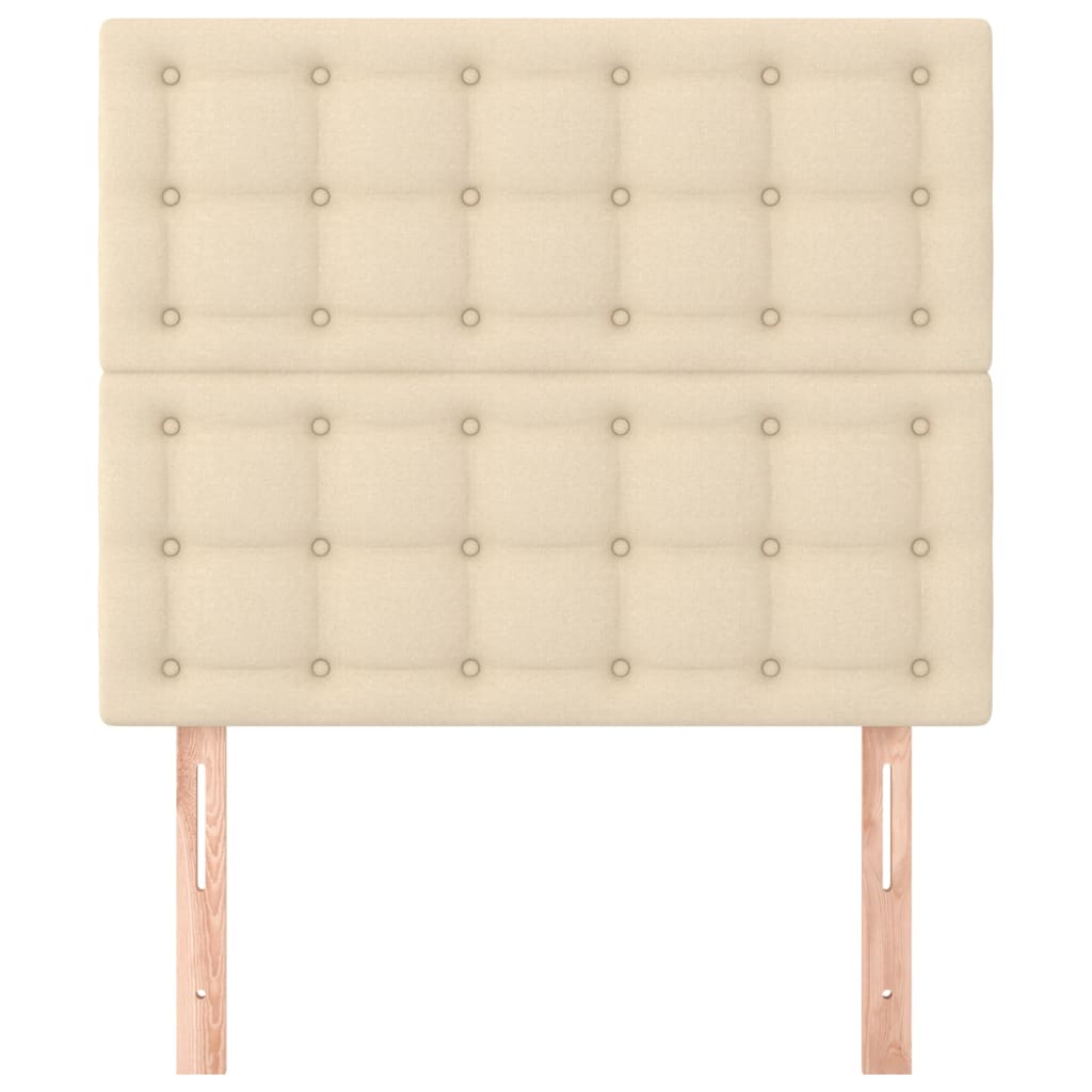 Kopfteil Creme 80x5x118/128 cm Stoff