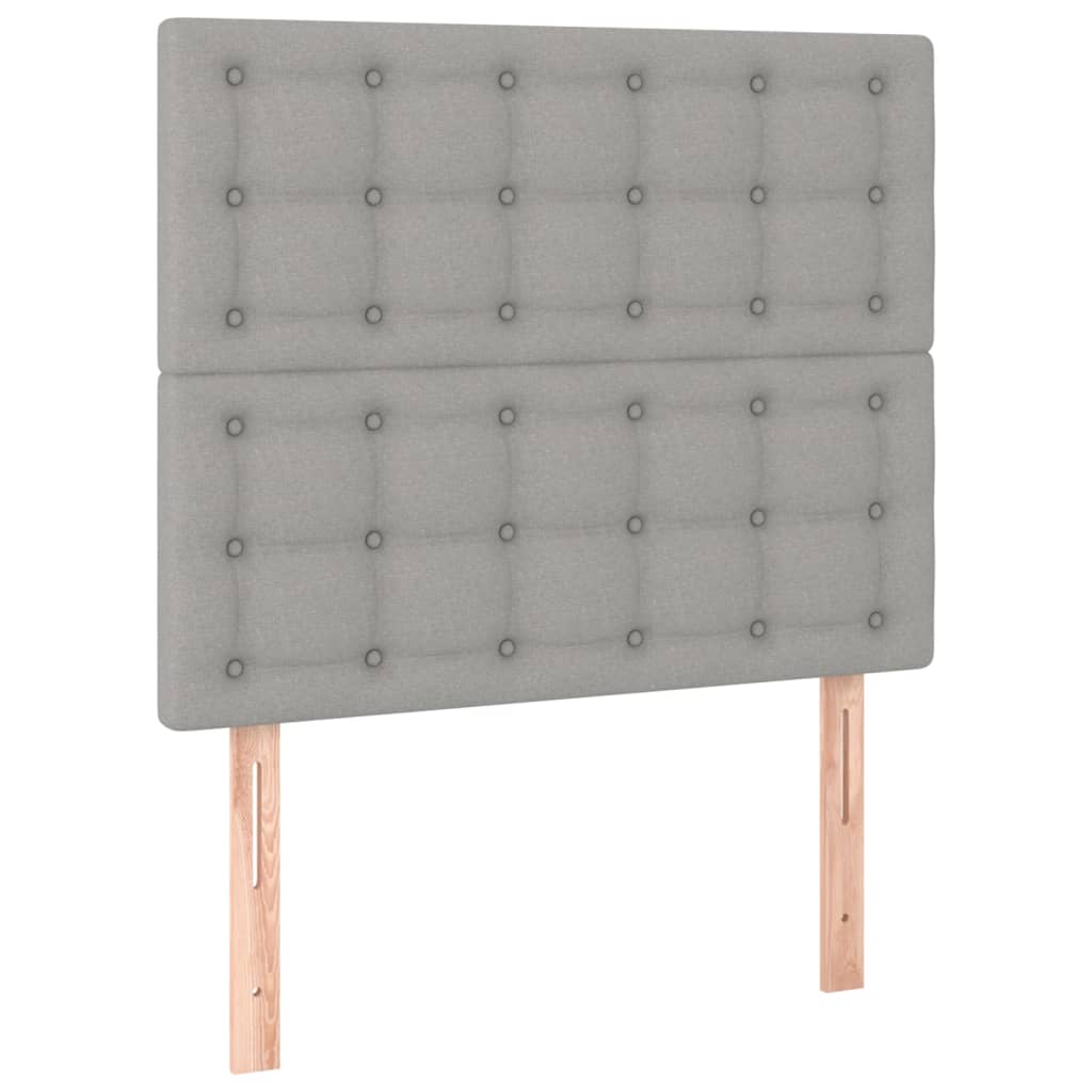 Kopfteil Hellgrau 90x5x118/128 cm Stoff