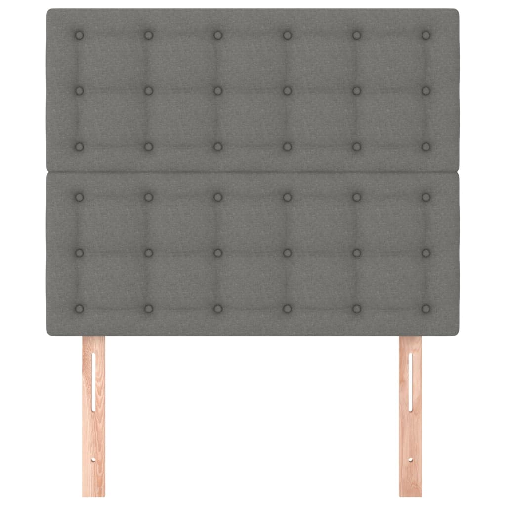 Kopfteil Dunkelgrau 90 x 5 x 118/128 cm Stoff