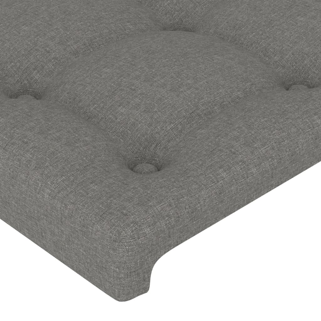 Kopfteil Dunkelgrau 90 x 5 x 118/128 cm Stoff