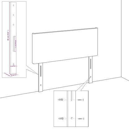 Kopfteil Dunkelbraun 90x5x118/128 cm Stoff