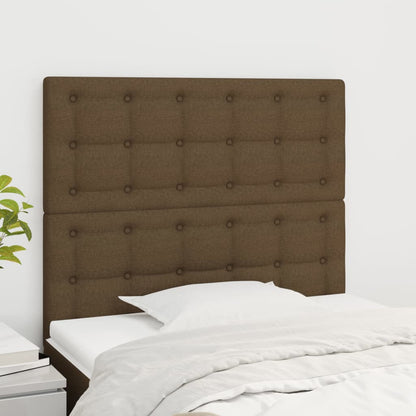 Kopfteil Dunkelbraun 90x5x118/128 cm Stoff