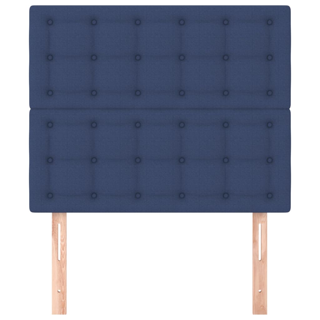 Kopfteil Blau 90x5x118/128 cm Stoff