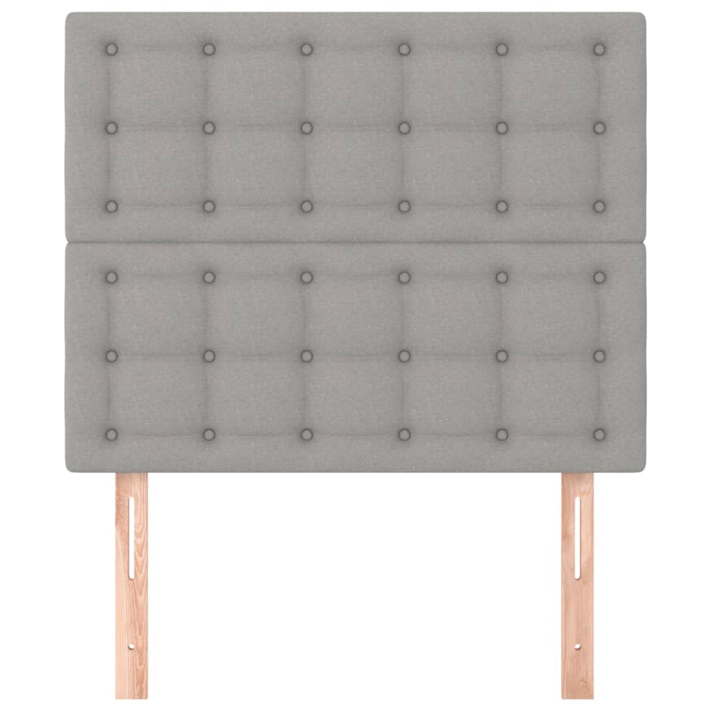 Kopfteil Hellgrau 100 x 5 x 118/128 cm Stoff