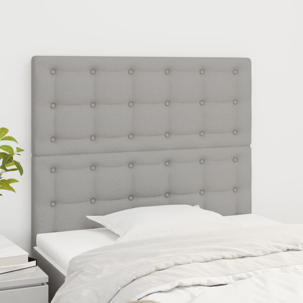 Kopfteil Hellgrau 100 x 5 x 118/128 cm Stoff