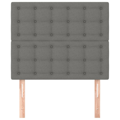 Kopfteil Dunkelgrau 100 x 5 x 118/128 cm Stoff