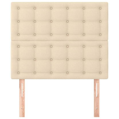 Kopfteil Creme 100x5x118/128 cm Stoff