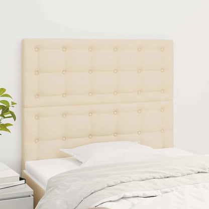 Kopfteil Creme 100x5x118/128 cm Stoff