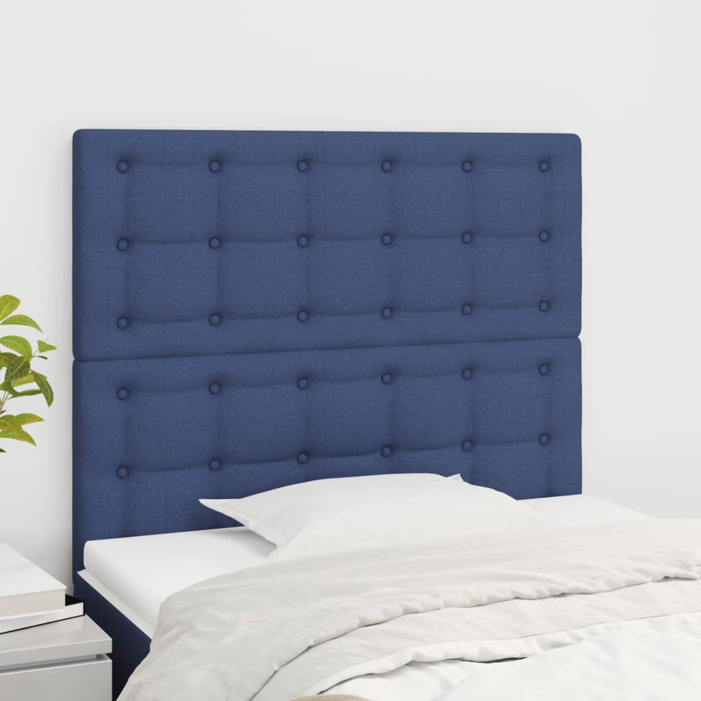 Kopfteil Blau 100 x 5 x 118/128 cm Stoff