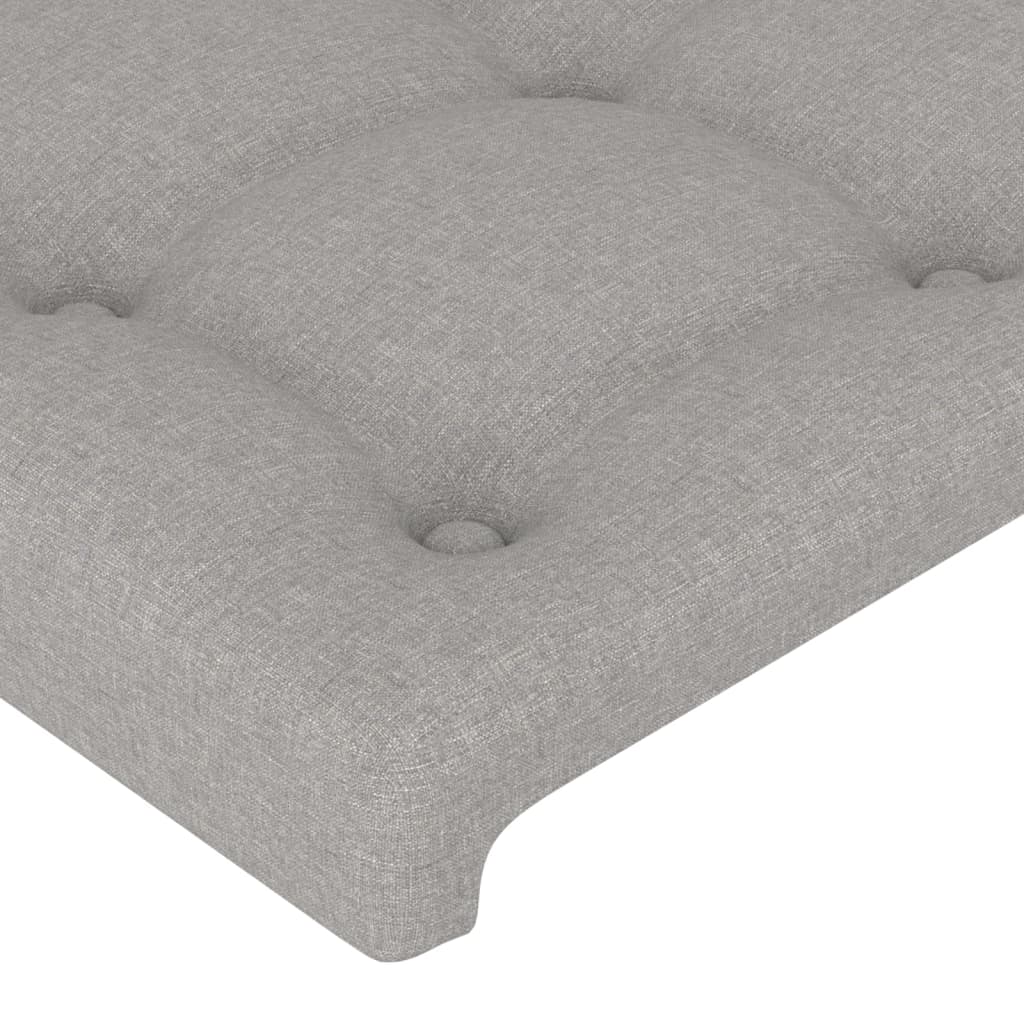 Kopfteil Hellgrau 144x5x118/128 cm Stoff