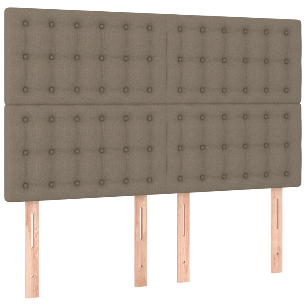 Kopfteil Taupe 144x5x118/128 cm Stoff