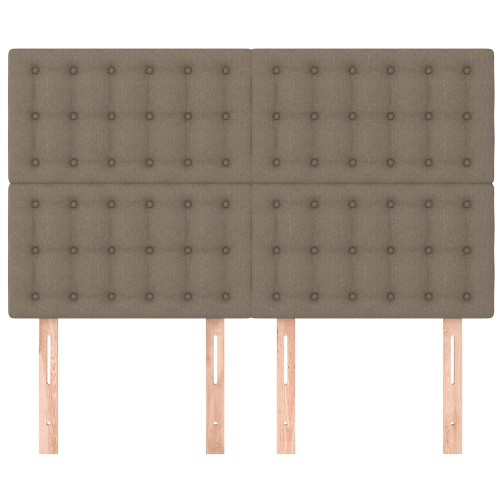 Kopfteil Taupe 144x5x118/128 cm Stoff