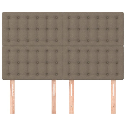 Kopfteil Taupe 144x5x118/128 cm Stoff