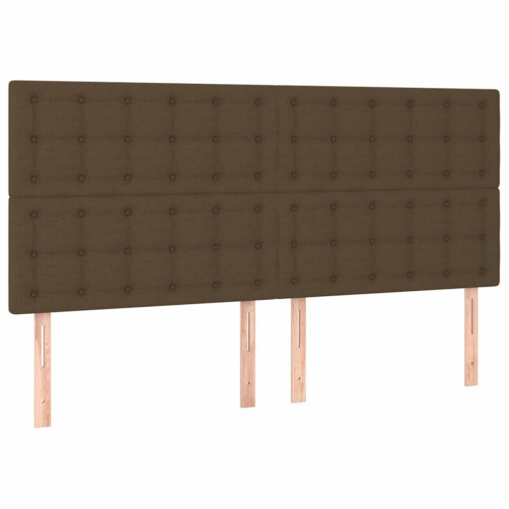 Kopfteil Dunkelbraun 180x5x118/128 cm Stoff