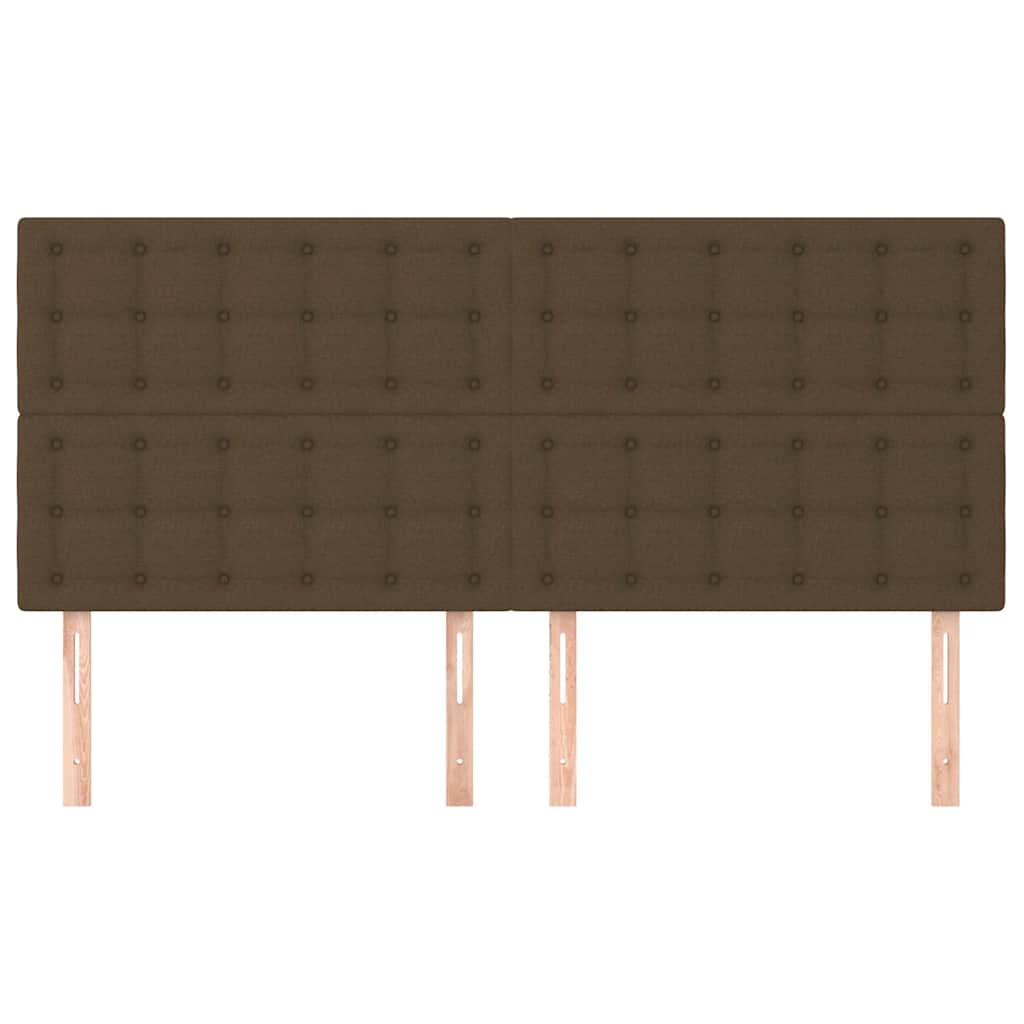 Kopfteil Dunkelbraun 180x5x118/128 cm Stoff