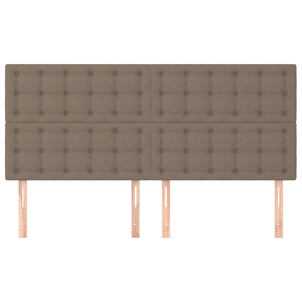 Kopfteil Taupe 180x5x118/128 cm Stoff