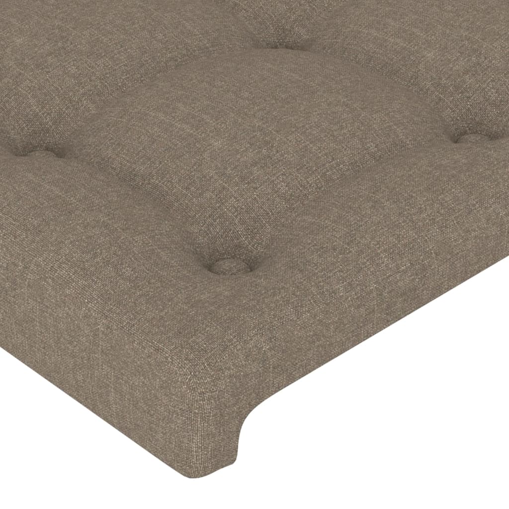 Kopfteil Taupe 180x5x118/128 cm Stoff