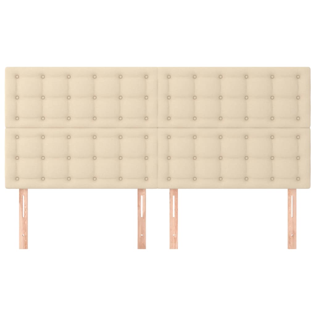 Kopfteil Creme 180x5x118/128 cm Stoff